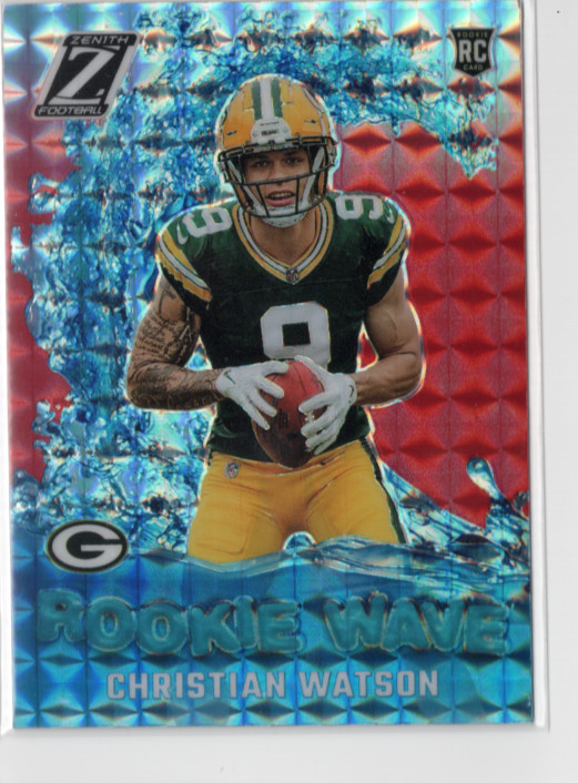 2022 Zenith Christian Watson #RW-CW Rookie Wave Red Green Bay Packers
