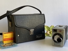 VINTAGE Kodak Brownie 8 Movie Camera f/2.7  142 w/Case Bag, 8mm Roll  Pamphlet