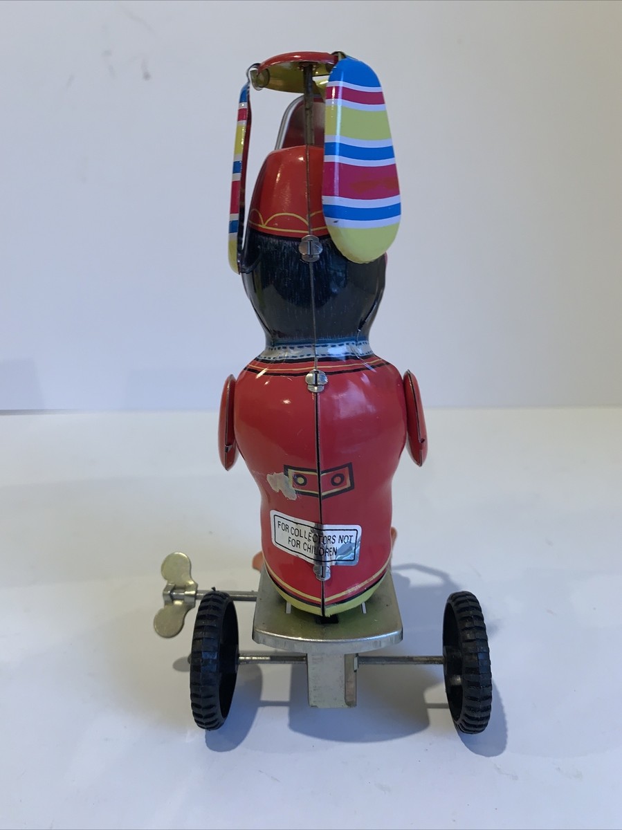 WIND UP TOY MONKEY TRICYCLE Vintage For Collectors Original Box
