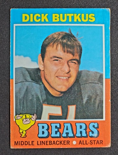 1971 Topps #25 DICK BUTKUS EX NFL Football Card Chicago Bears