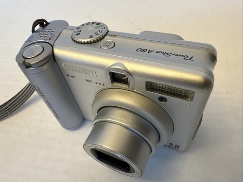 Canon PowerShot A60 Silver 1.5" LCD 2MP Compact Digital Camera TESTED & WORKING - Picture 2 of 17