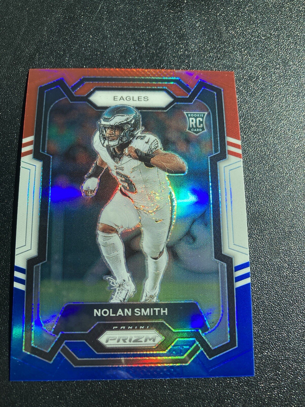 Nolan Smith RC 2023 Panini Prizm Red White Blue Philadelphia Eagles #382