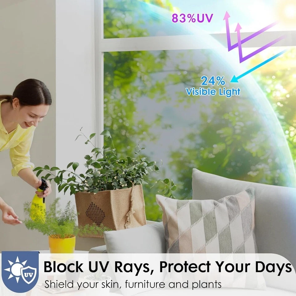 Rabbitgoo Espejo Unidireccional Ventana Película Tinte Anti UV Reflectante Vidrio Adhesivo Hogar Foto 4 de 4