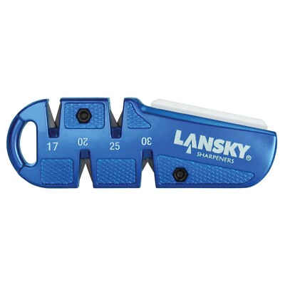 LANSKY 4013513 QuadSharp Carbide/Ceramic Multi Angle Knife Sharpener, Blue