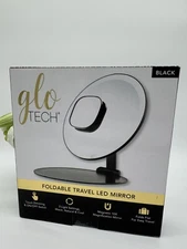 Glo Tech Foldable 8" Travel LED Mirror Choose Color - Open Box