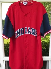 Vintage Starter Genuine Merchandise Cleveland Indians Sewn Baseball Jersey XL