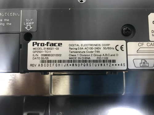 PRO FACE GP2501-TC11 Touch Panel - Picture 4 of 4