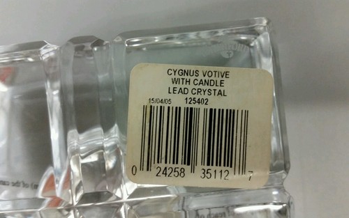 NIB WATERFORD CRYSTAL CYNGUS VOTIVE CANDLE CANDLE STICKS - Picture 8 of 12