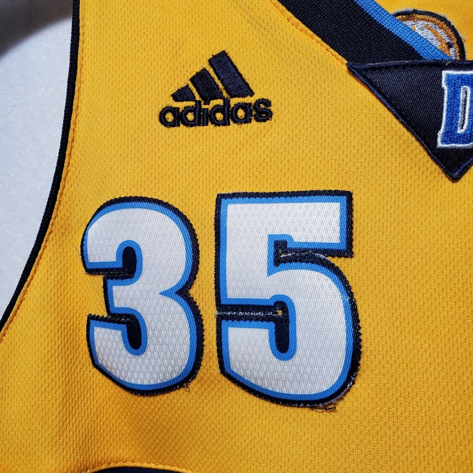 Camiseta Kenneth Faried #35 Denver Nuggets Juvenil Pequeña Amarilla Adidas Niños Foto 4 de 4
