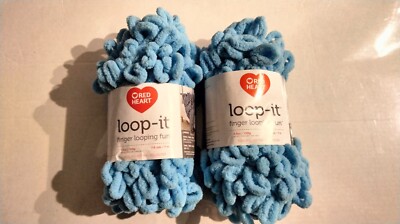 Red Heart 100% Polyester Loop-It 7oz #7 Yarn For Crocheting, Knitting, No Needle