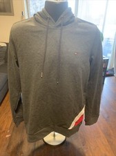 NWT Mens Tommy Hilfiger Sweater Hoodie Sweatshirt Sweater Gray/Blue Med Small