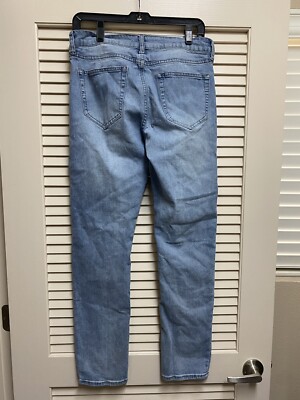 Van Heusen Never Tuck Slim Mens Jeans 32x32 (30x31) Blue Stretch Tapered  Faded | eBay