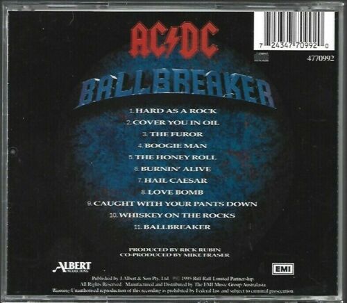 AC DC - Ballbreaker **Australian CD Album (Albert/EMI 4770992)** VGC - Picture 2 of 12