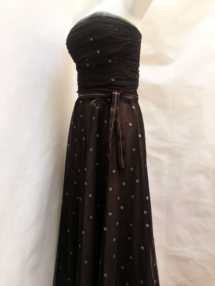 SALE!【BCBG MAXAZRIA】プリーツスカートレーストリムドレス BCBGホワイトシンプルドレス/山崎みどり - カラードレス