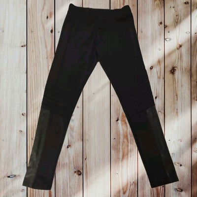 Rune NYC 27''  Black Pita Mixed Media Basic Pull On Legging Women Size 24 Small 
