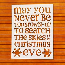 Reusable Plastic Stencil 9x12 in for Christmas Crafts - Stencil Template