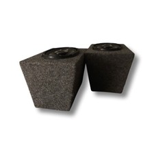 6X9 Oversized Speaker Box Enclosure for better Sound-Gray Pair