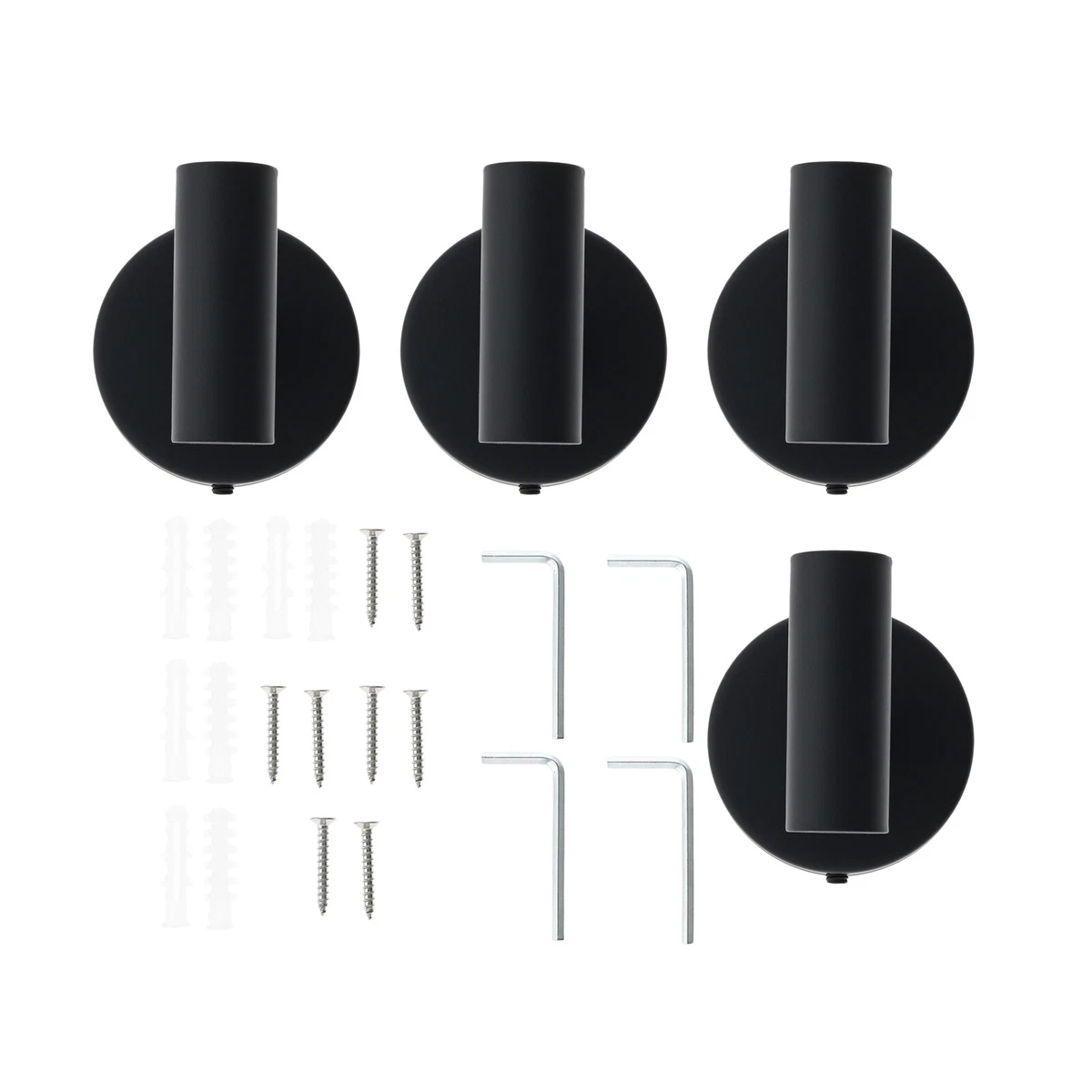 Set di accessori per il bagno da 4 pezzi, set di portasciugamani include portasciugamani porta asciugamani porta carta igienica, kit accessori da bagno da 40,6 cm, nero opaco