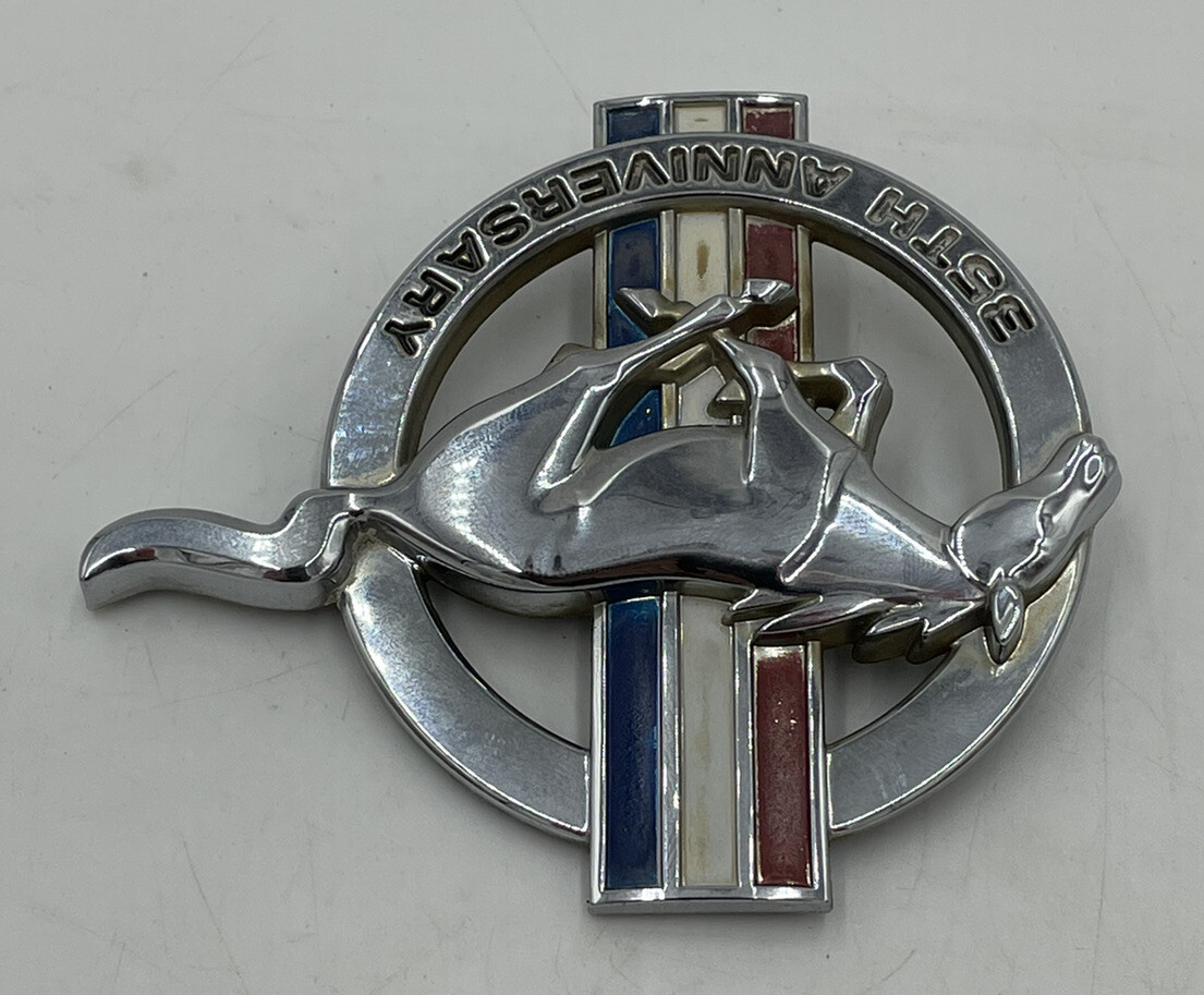 1999 FORD MUSTANG 35TH ANNIVERSARY LH DRIVER SIDE FENDER EMBLEM LOGO BADGE - Picture 6 of 11