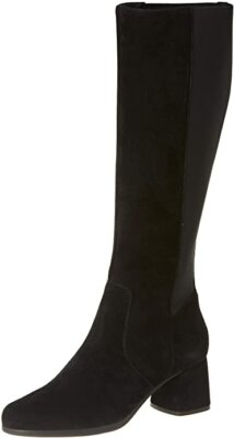 170 GEOX D CALINDA MID D SIZE 35 BLACK REAL SUEDE KNEE HIGH