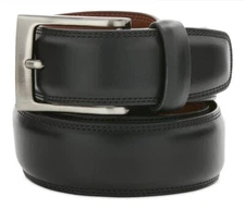 Perry Ellis Portfolio Men's Leather Dress Belt - Black, Large (38-40) $49.50