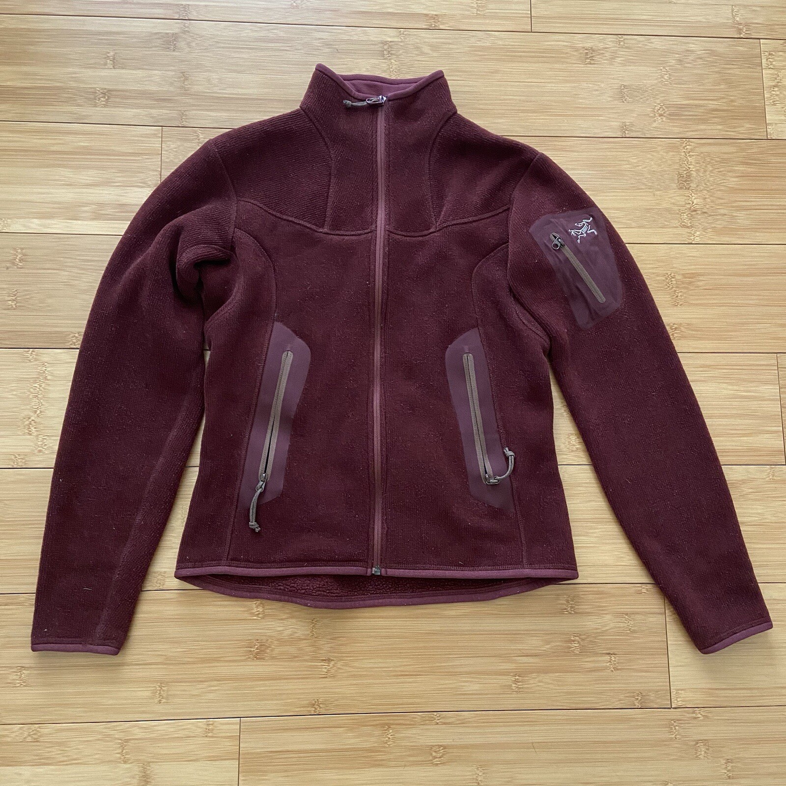 Arc'teryx Giacca Cardigan Donna Covert Piccolo Borgogna Pile Polartec Full Zip