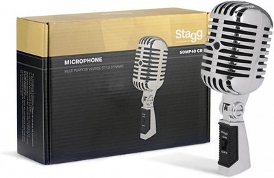 Stagg SDMP40 CR Chrome Dynamisches Vocal Mikrofon