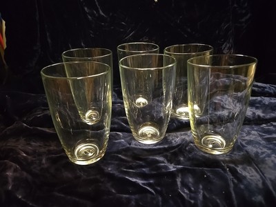 6 14 oz. Pasabahce  Clear Tumbler Glasses