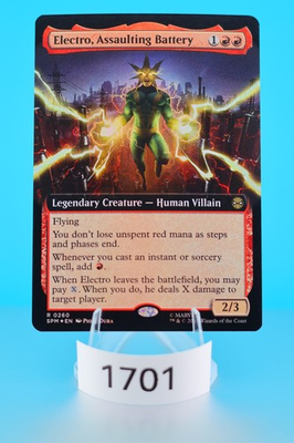 #ad MTG Electro Assaulting Battery Extended Art Marvel#x27;s Spider Man Foil #260 $8.95
