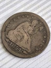 1854-P Seated Liberty Quarter Arrows