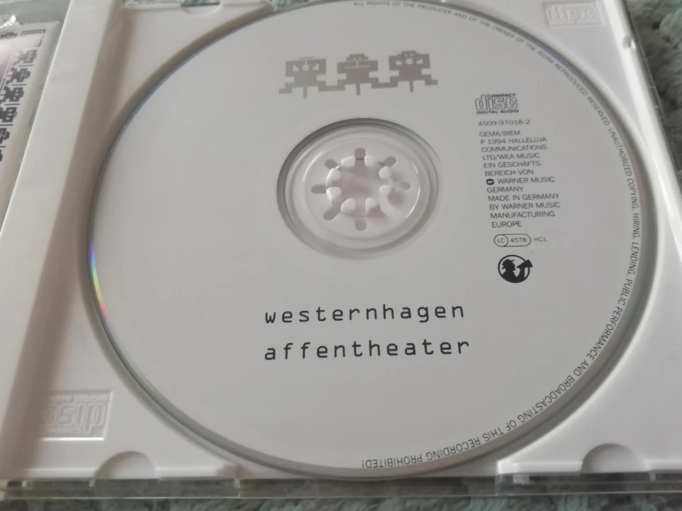 WESTERNHAGEN  CD  AFFENTHEATER  FIRST PRESS  1992  - Bild 4 von 4