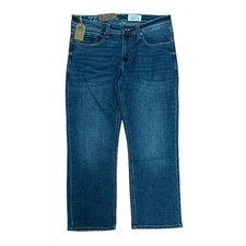 T.K. Axel Men's Slim Boot Cut Stretch 5 Pocket Denim Jean (Mediterranean Medium