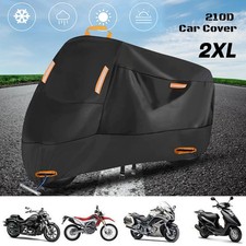Cubierta impermeable de alta resistencia para motocicleta 2XL para invierno almacenamiento exterior nieve lluvia