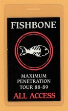 Fishbone 1988 Maxium Penetration Tour All Access Laminated Backstage Pass