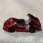 Hot Wheels Redlines Red Black Silver Diecast Car 1:64 Opening Hood Vintage