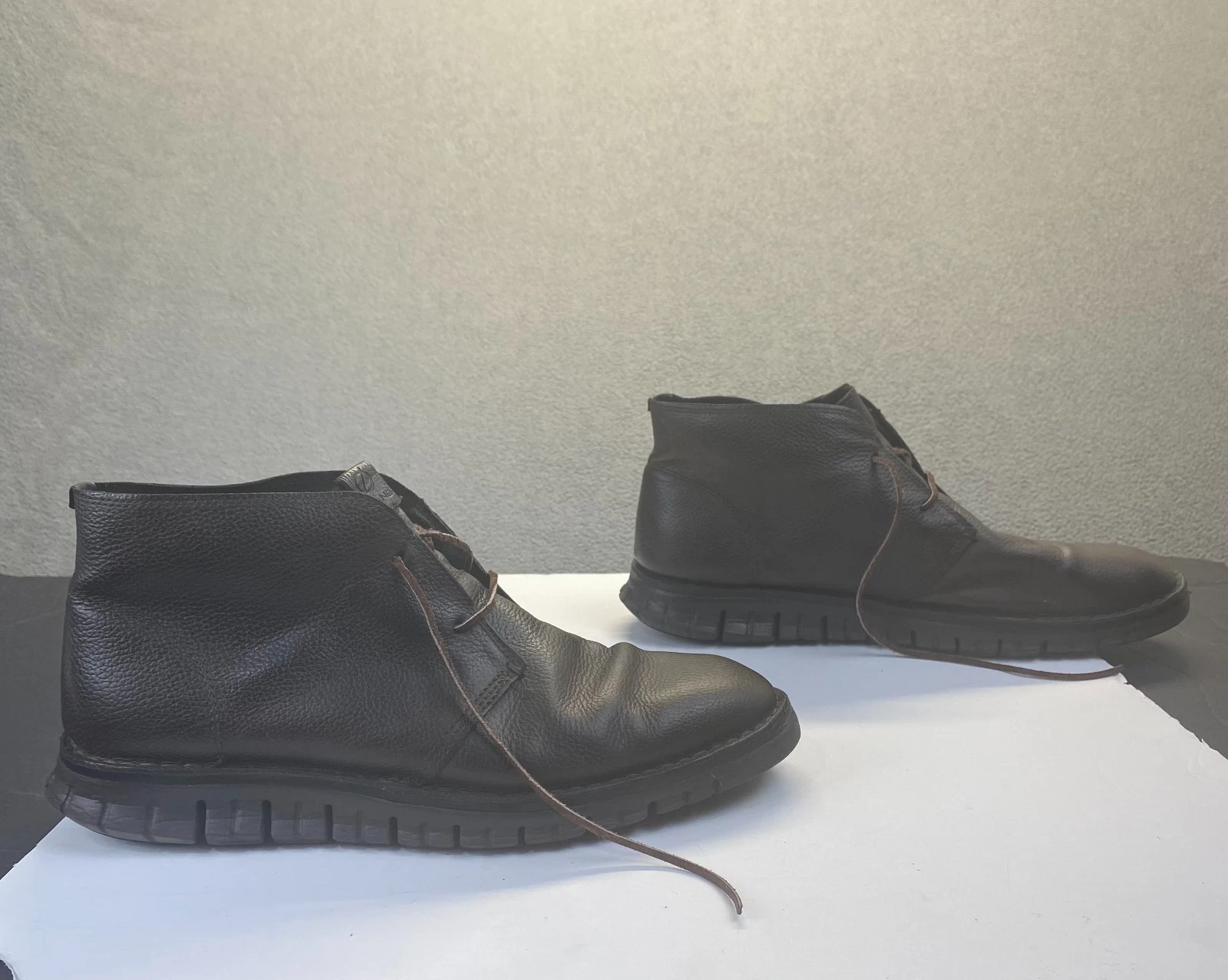 Cole Haan C26958 Men's Chukka Boots Waterproof Dark Brown Leather Shoes Size 11M