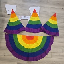 Set of four New Rainbow Flag Bunting Cotton Lined Large Pride LGBTQ nice quality
