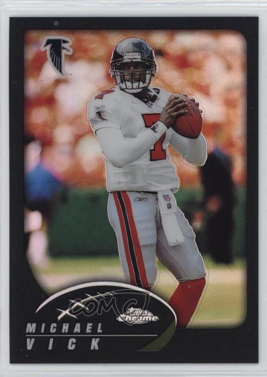 2002 Topps Chrome Black Refractor 82/599 Michael Vick #32 8we