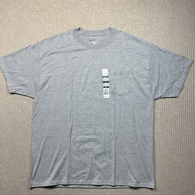 #ad Champion Crew Neck Short Sleeve T Shirt Gray Size XL $10.40