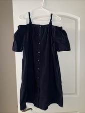 Loft - Off The Shoulder With Straps dress - Navy - L