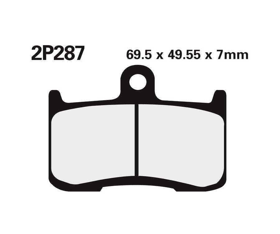 Plaquettes de frein NISSIN 2P-287ST en métal fritté, la performance haut de gamme