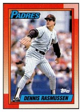 Dennis Rasmussen 1990 Topps #449 San Diego Padres VTG Baseball *318B
