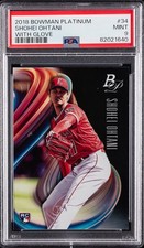 2018 BOWMAN PLATINUM WITH GLOVE #34 SHOHEI OHTANI ROOKIE RC PSA 9