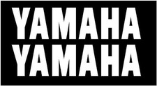 Yamaha Vinyl Stickers Decals Set Of 2-2x 8 White