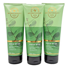 NEW Bath Body Works Lot of 3 Tubes Aromatherapy Eucalyptus Spearmint Cream 8 oz