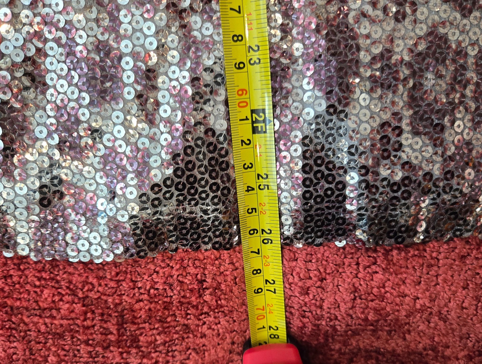 Cache Top Brown leopard print Front Sequin Long S… - image 3