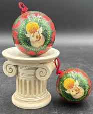 Vtg Reflections Barry Patch Paper Mache’ Ornaments Made In USA 1978