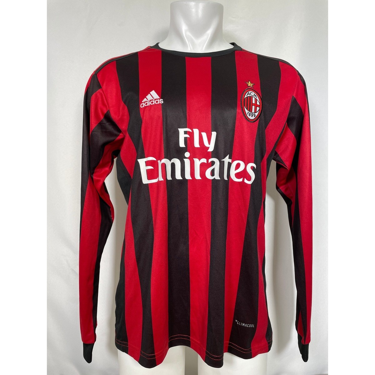 11年製adidas AC Milan Fly Emiratesレアunisex Adidas AC Milan Fly Emirates Jersey Youth Sz 22 Red Black
