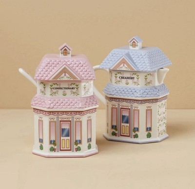 2025 Lenox Spice Village Sugar & Creamer Set with Spoon - NEW