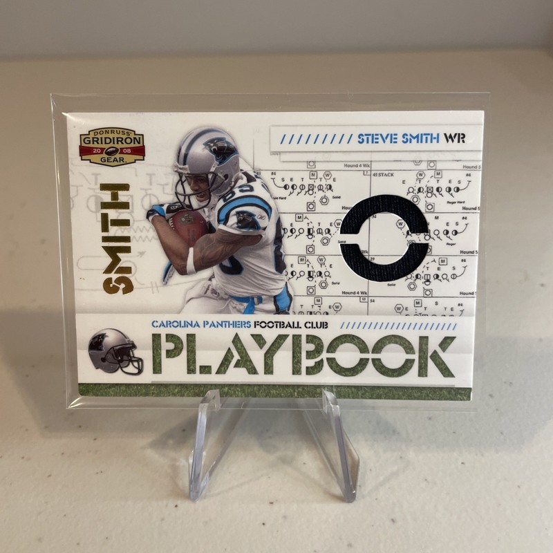 Steve Smith /250 2008 Donruss Gridiron Gear Playbook Game Worn Jersey #PL-13